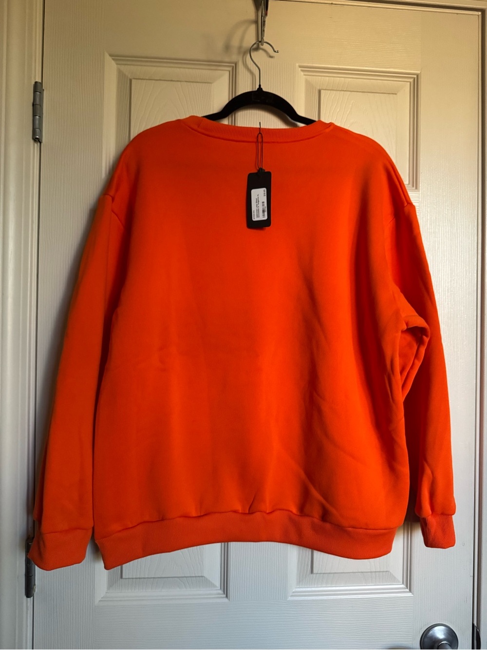 NWT Orange Crewneck Sweatshirt with Ghost Graphic, XL - Picture 3 of 7